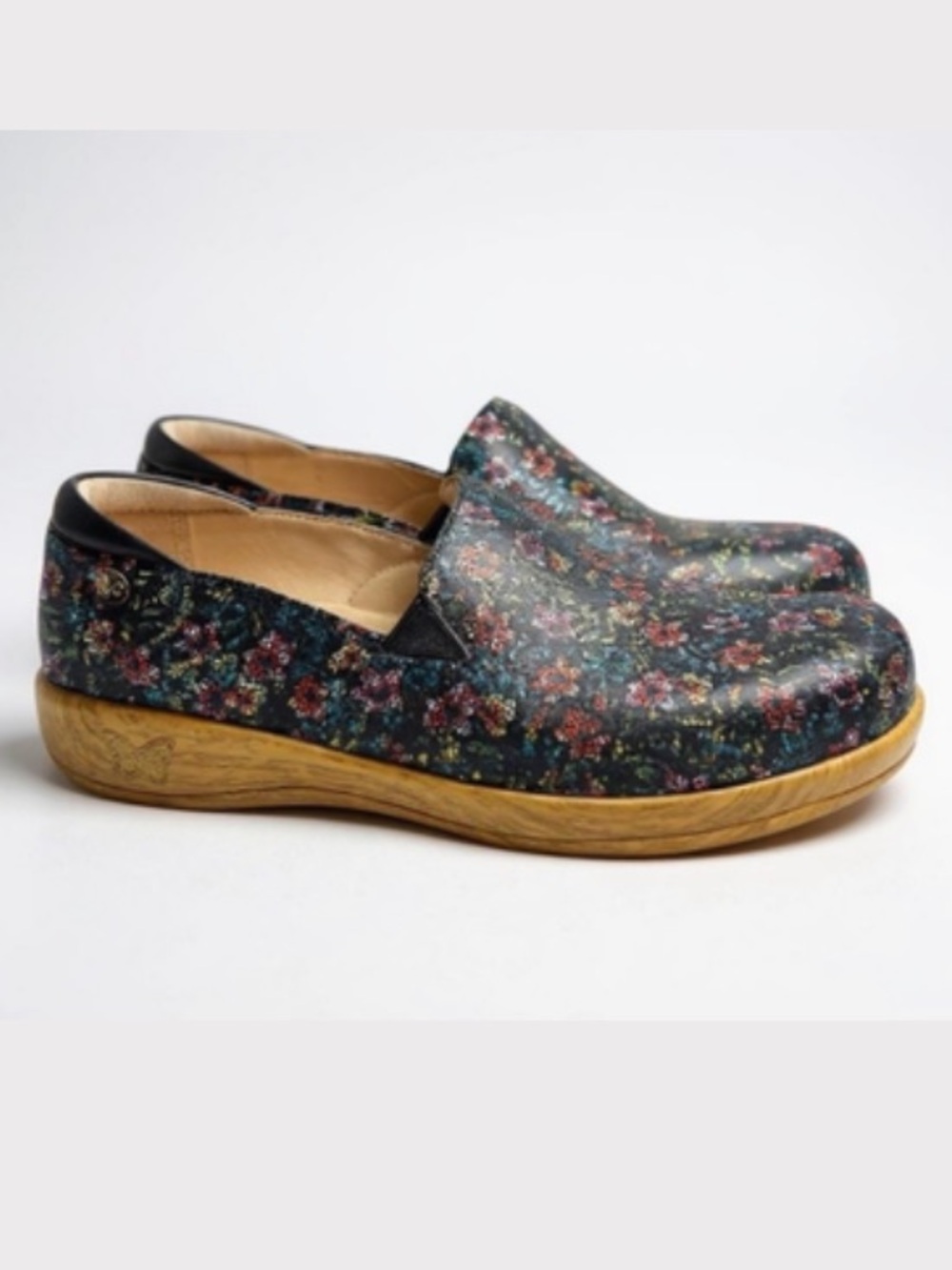 Alegria Floral Leather Clogs | 38